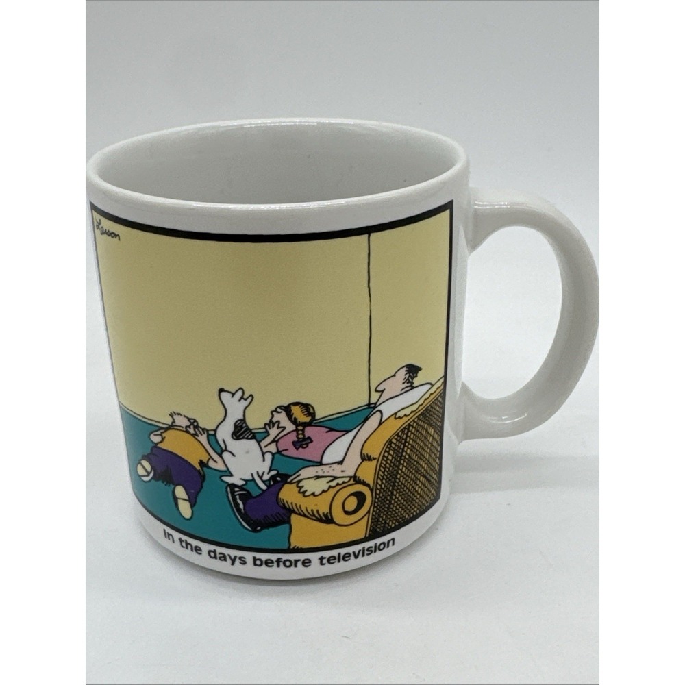 Vintage The Far Side Gary Larson "in The Days Before Television" 1982 Mug Cup